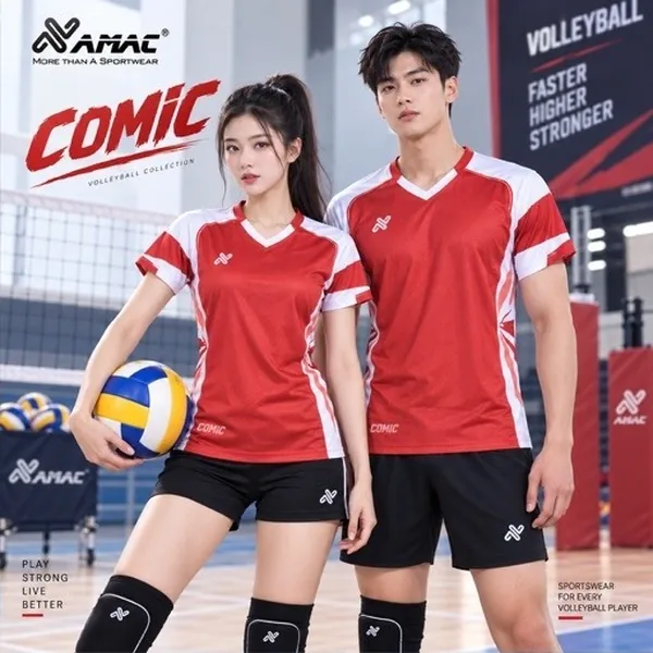 Bộ bóng chuyền AMAC Comic in tên số